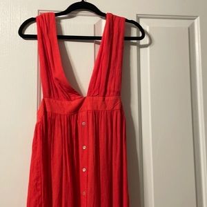 BNWT TopShop coral midi dress